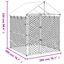 vidaXL Perrera de exterior con techo acero galvanizado plata 6x2x2,5 m, , large indicador imagen numero 4